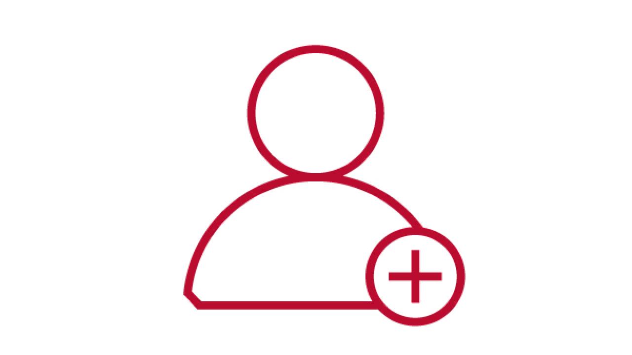 Person plus icon